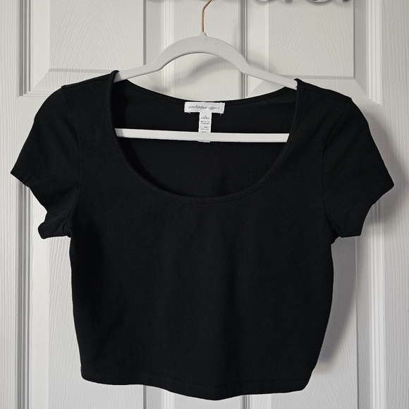 🖤💙 Ambiance Apparel Set of 2 Tee Shirt Crop Tops - Size L - Picture 8 of 12
